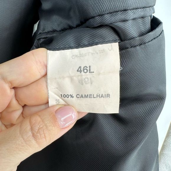 The Cambridge Collection 100% Camel Hair Mens Sport Coat Two Button 46L Grey - Picture 9 of 10